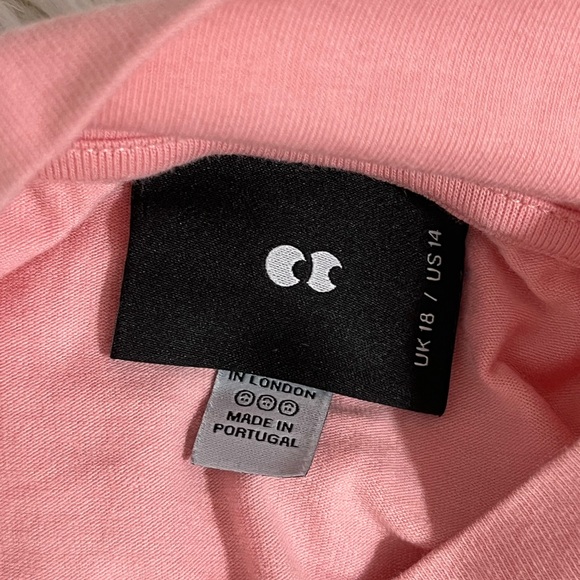 LAZY OAF Wilted Flower Mock Neck Fitted Babydoll T-Shirt Tee Top Pink Size US 14 - Picture 8 of 8